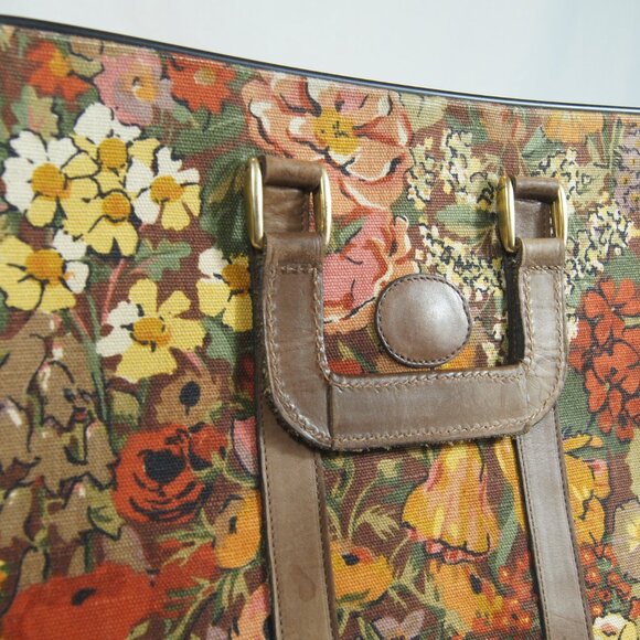 Vintage Ogilvy’s Montreal Floral Tapestry Laptop Bag / Briefcase – Made in U.K. - Picture 6 of 12
